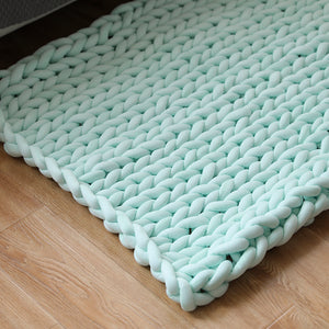 Mosain Washable Chunky Knit Blanket (NO SHEDDING) Extreme Arm Knitting Throws Pet-Friendly