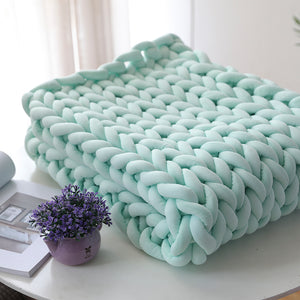 Mosain Washable Chunky Knit Blanket (NO SHEDDING) Extreme Arm Knitting Throws Pet-Friendly