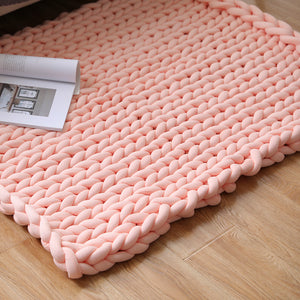 Mosain Washable Chunky Knit Blanket (NO SHEDDING) Extreme Arm Knitting Throws Pet-Friendly