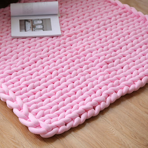 Mosain Washable Chunky Knit Blanket (NO SHEDDING) Extreme Arm Knitting Throws Pet-Friendly