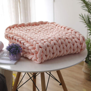 Mosain Washable Chunky Knit Blanket (NO SHEDDING) Extreme Arm Knitting Throws Pet-Friendly