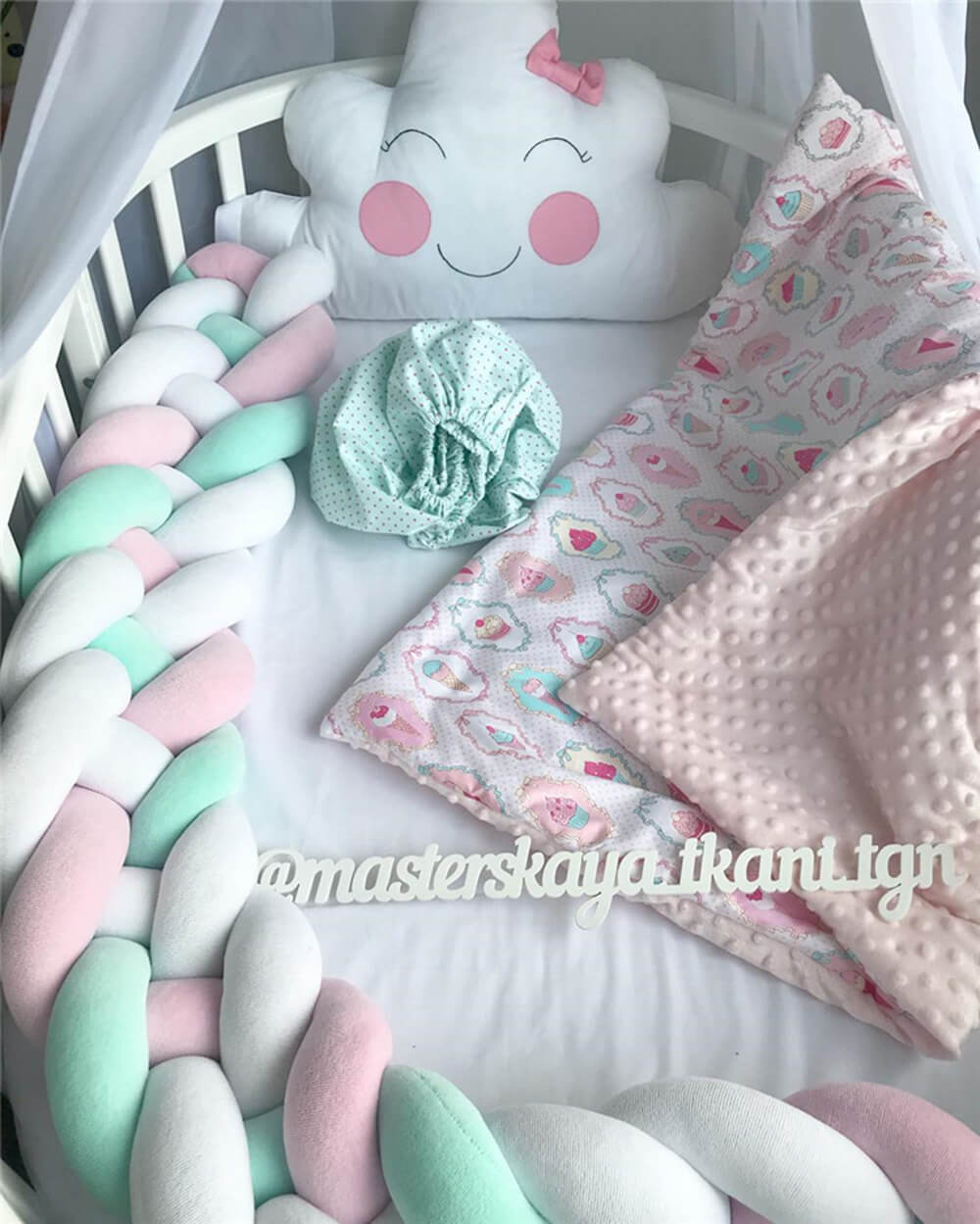 1M 2M 3M 4M Parachoques Cuna Bebe Handmade Knotted Braid Weaving Plush Baby  Crib Protector Infant Knot Pillow Room Decor - AliExpress